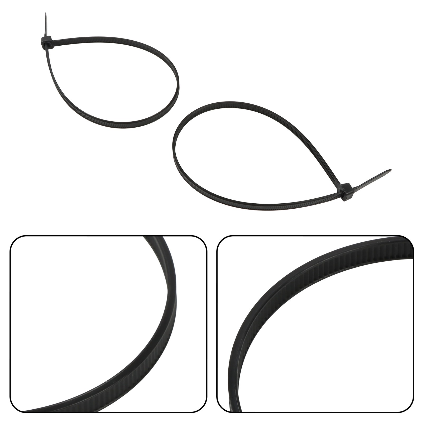 1000 Pack 12" Zip Ties Double-sided Toothed Cable Ties 100 lb Self-Locking