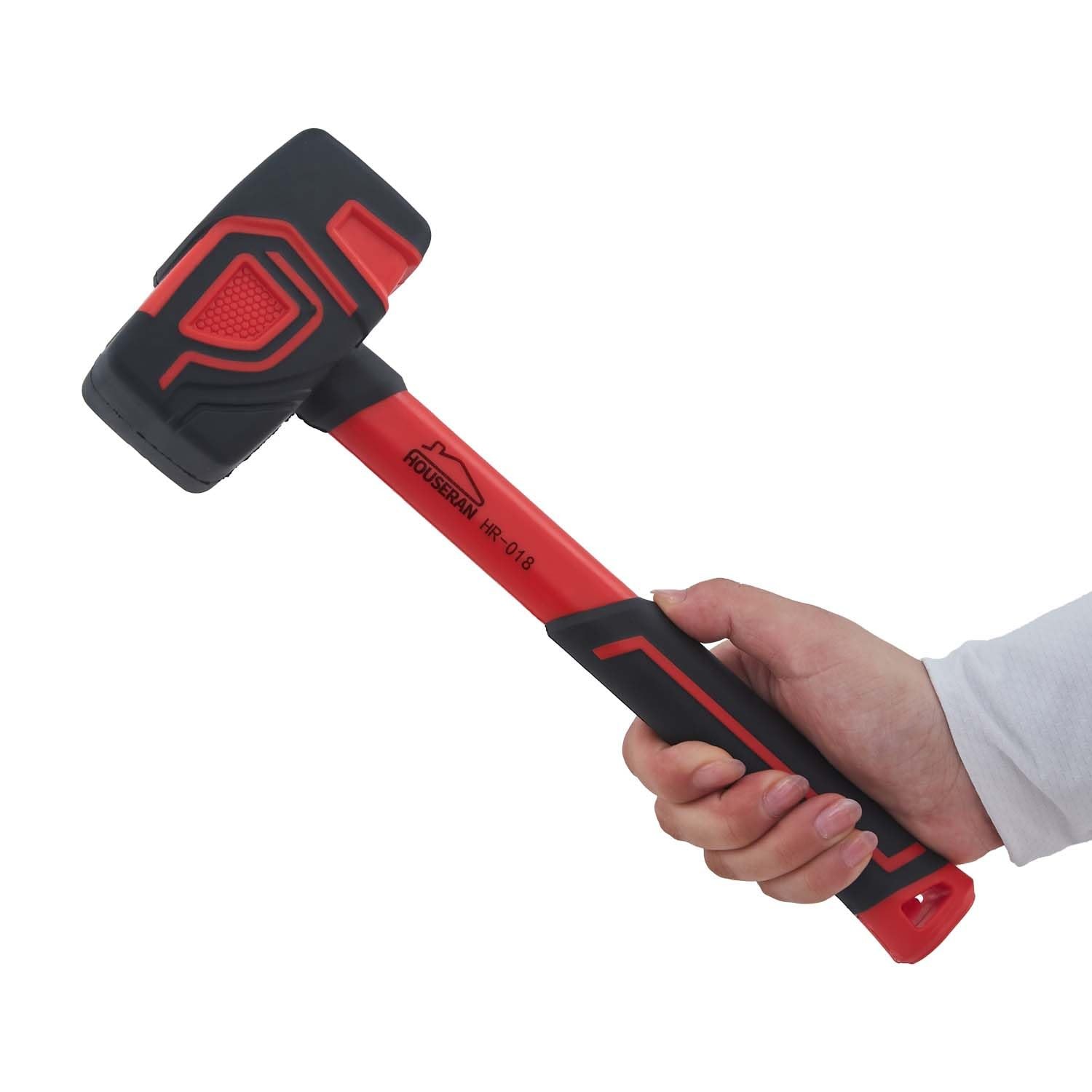 20 oz Rubber Mallet Hammer with Hook Solid Head Non-Slip Soft Grip Handle