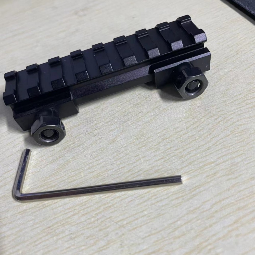1 Pack Flat-Top 8 Slots Riser Mount Base 1/2(0.5)" for 20mm Picatinny Rail