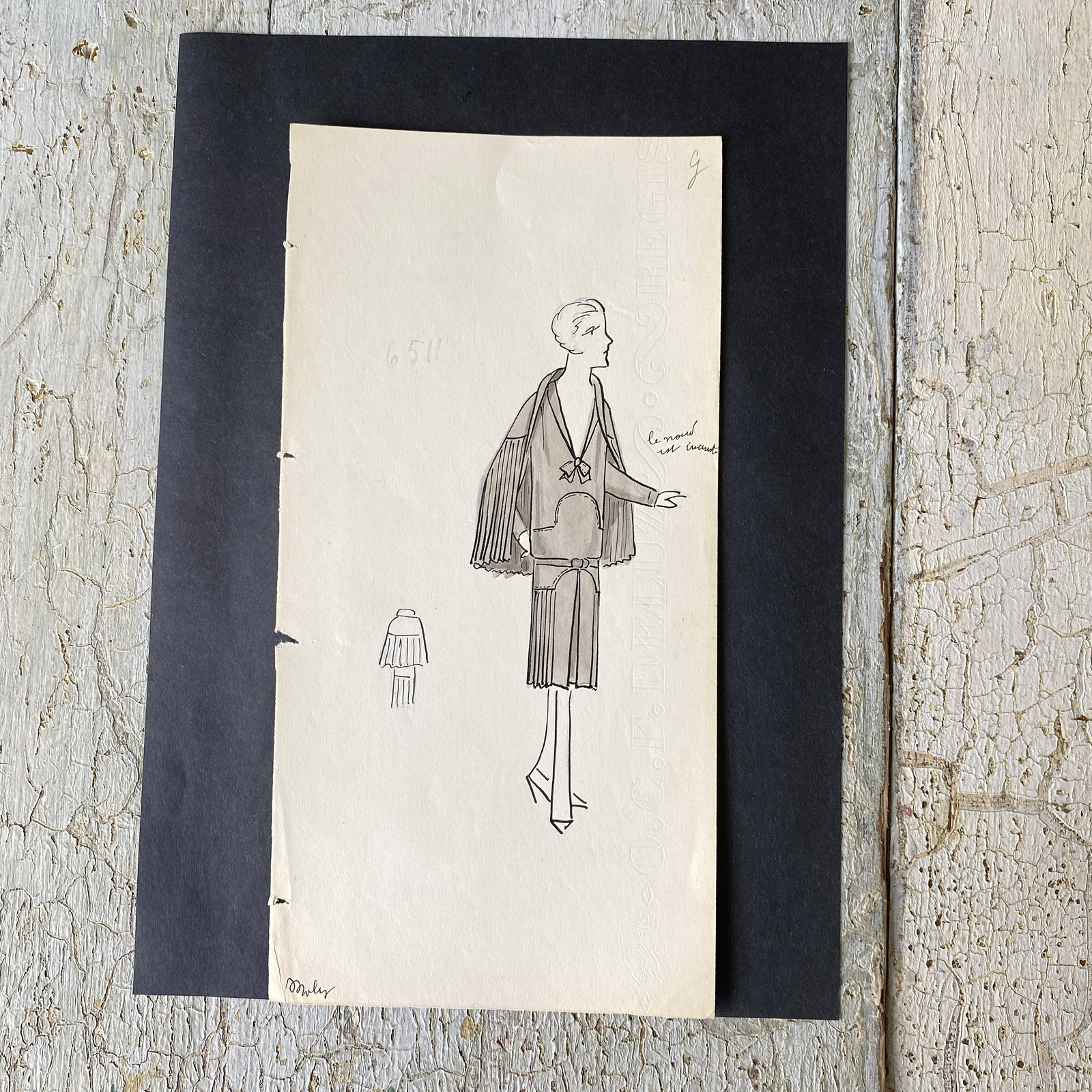 1 EDWARD MOLYNEUX Antique French Paris Fashion House of illustration drawings s