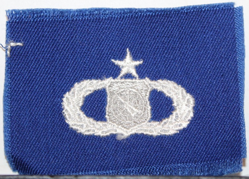 US Air Force Senior Weapons Director Blue Fatigue Badge Insignia Patch