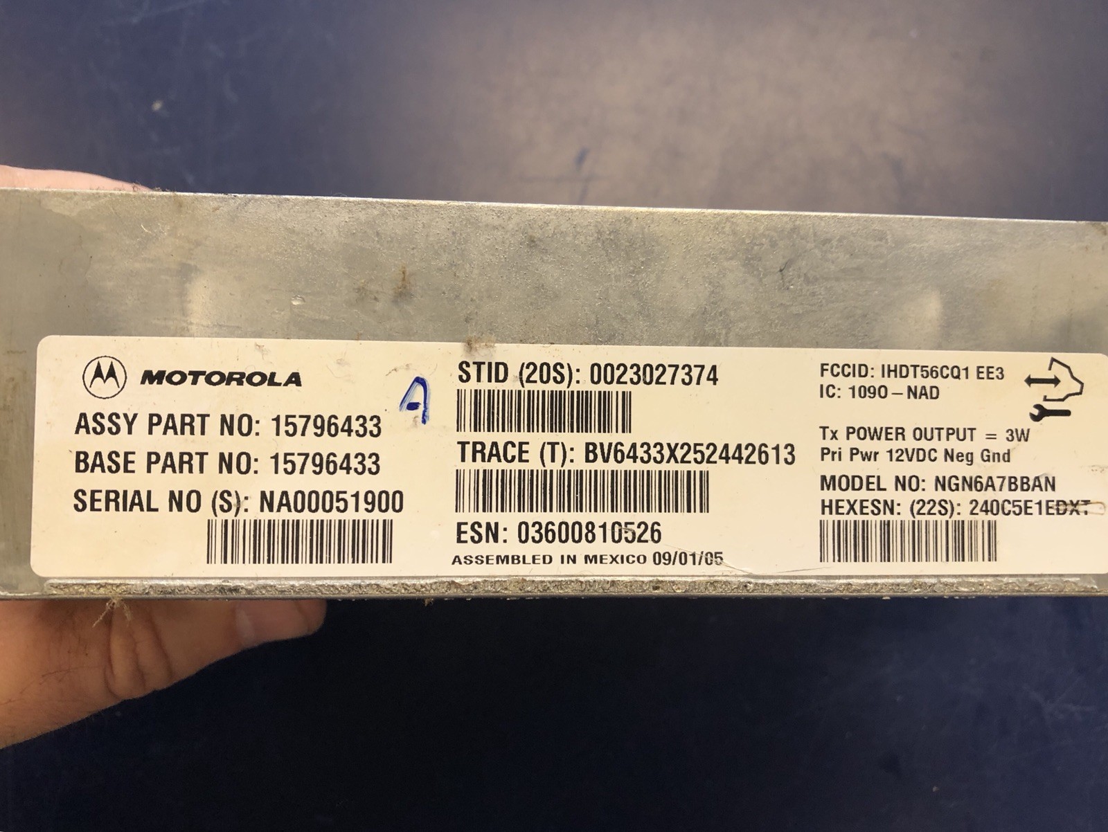 2005 05-07 SATURN VUE  COMMUNICATION CONTROL MODULE  OEM