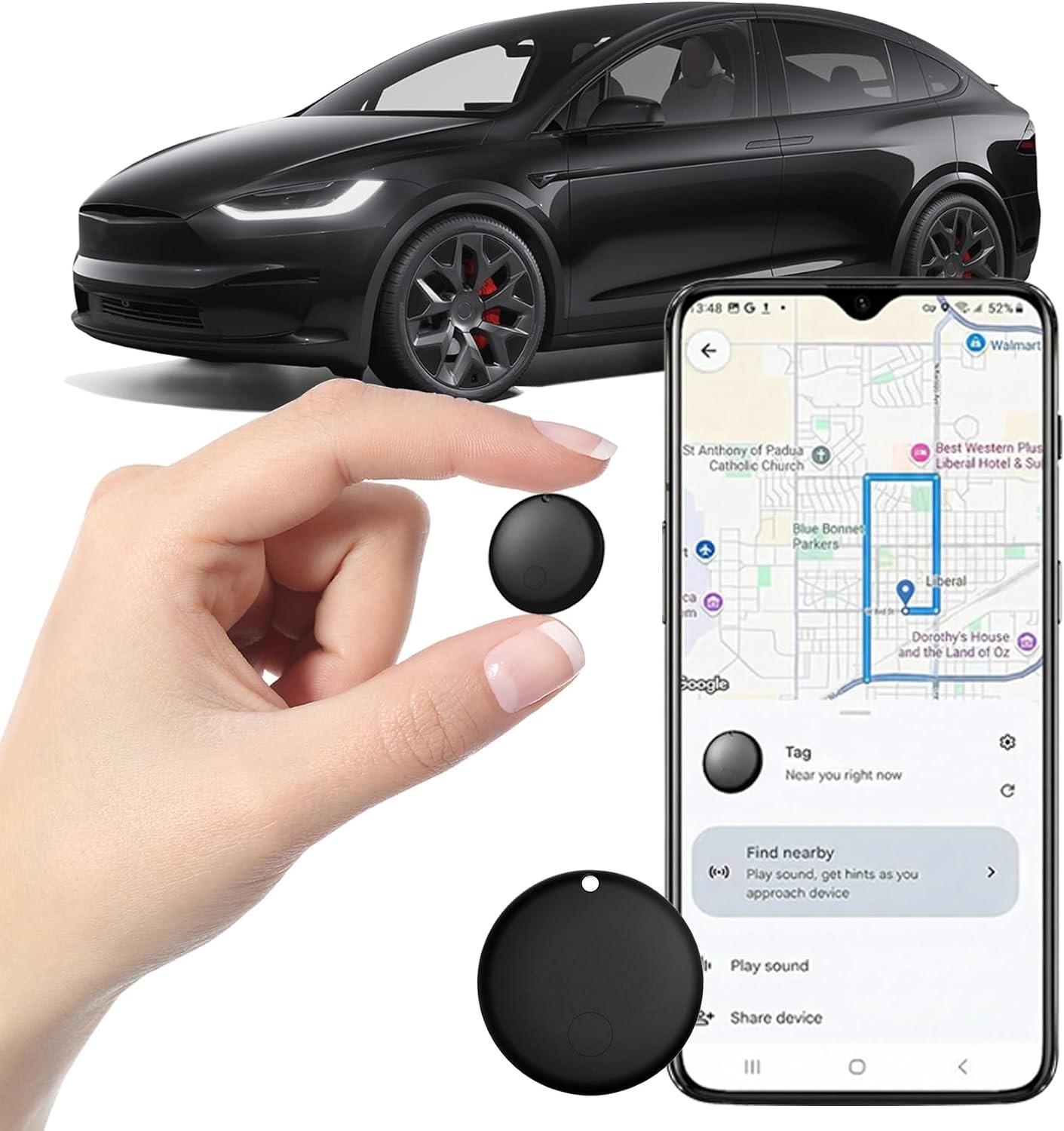 GPS Tracker for Vehicles - No Subscription Tracker Device for Vehicles, No Mo...