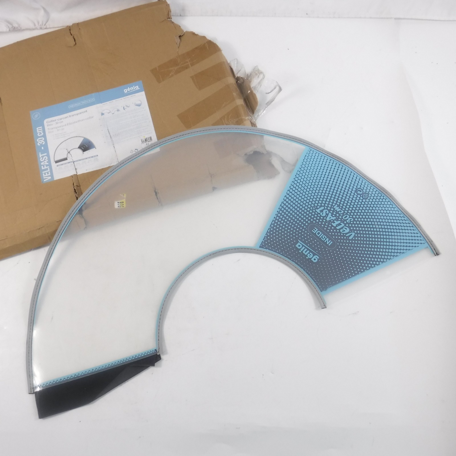 Genia Velfast Flexible Transparent Neoprene Pet Dog Collar 30cm