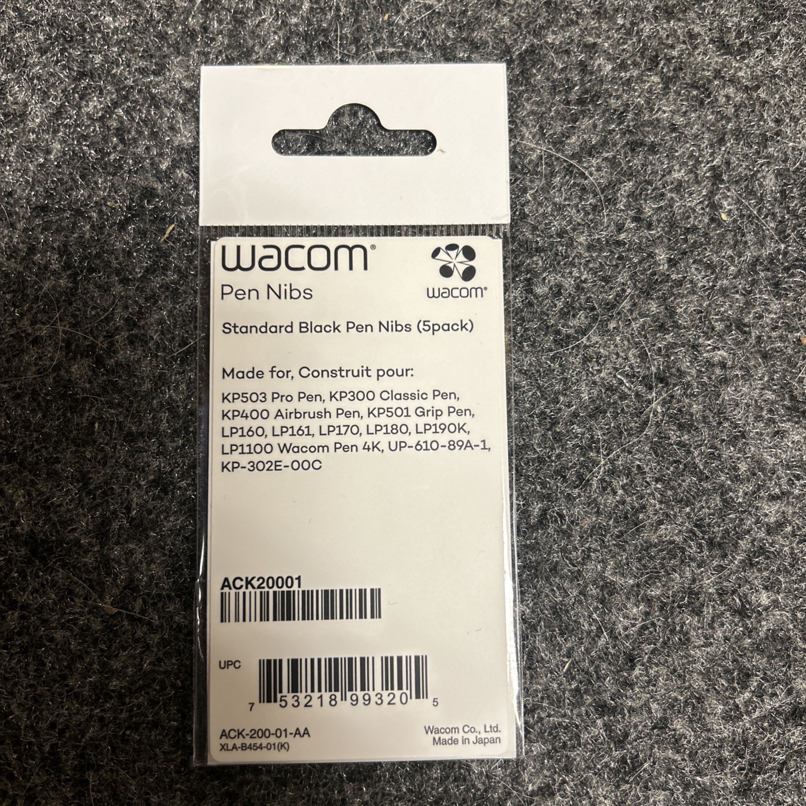 Wacom - Standard Nibs for Previous Generation Pens (5-Pack) - Black