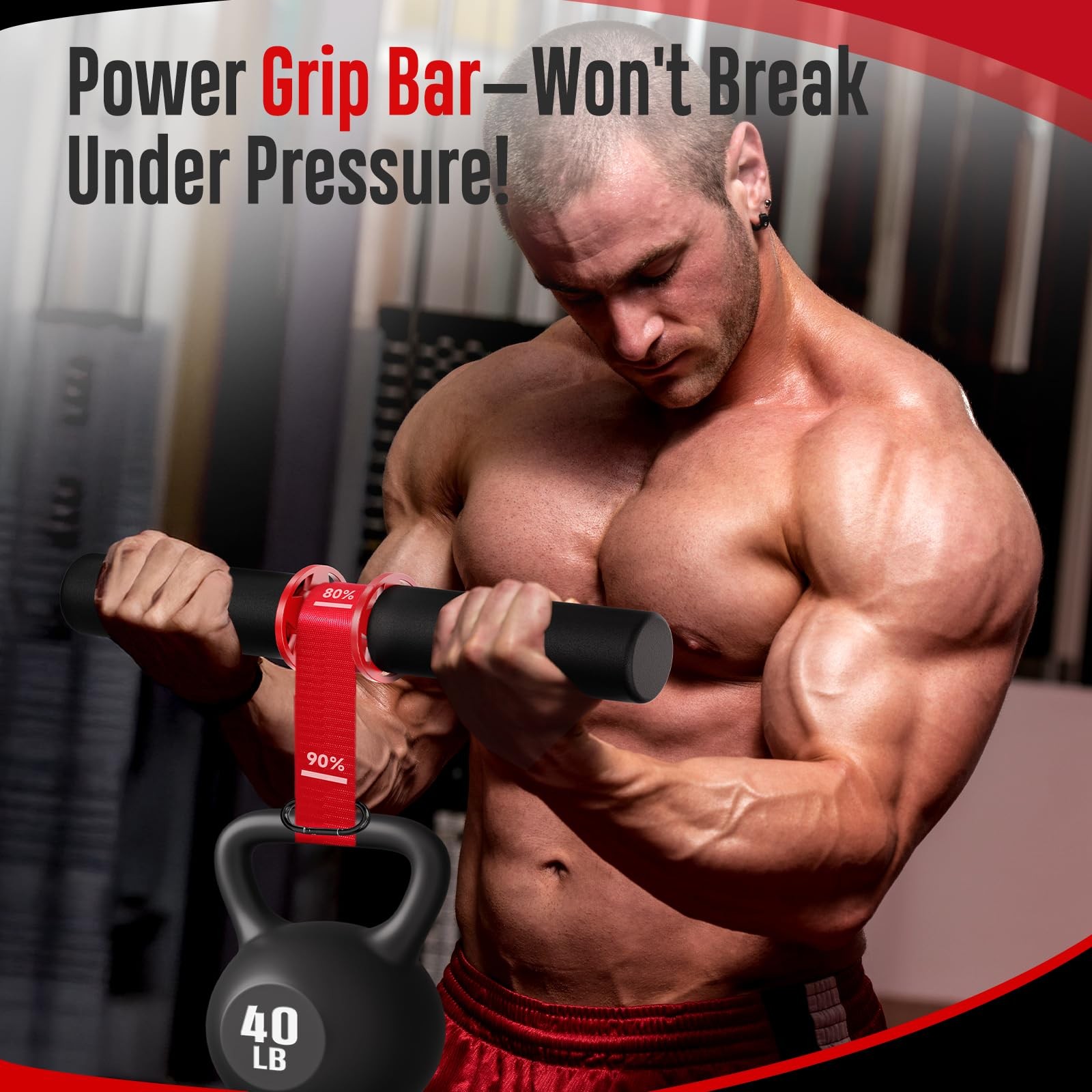 Forearm Strengthener & Wrist Roller - Forearm Strength Trainer with Thickened...
