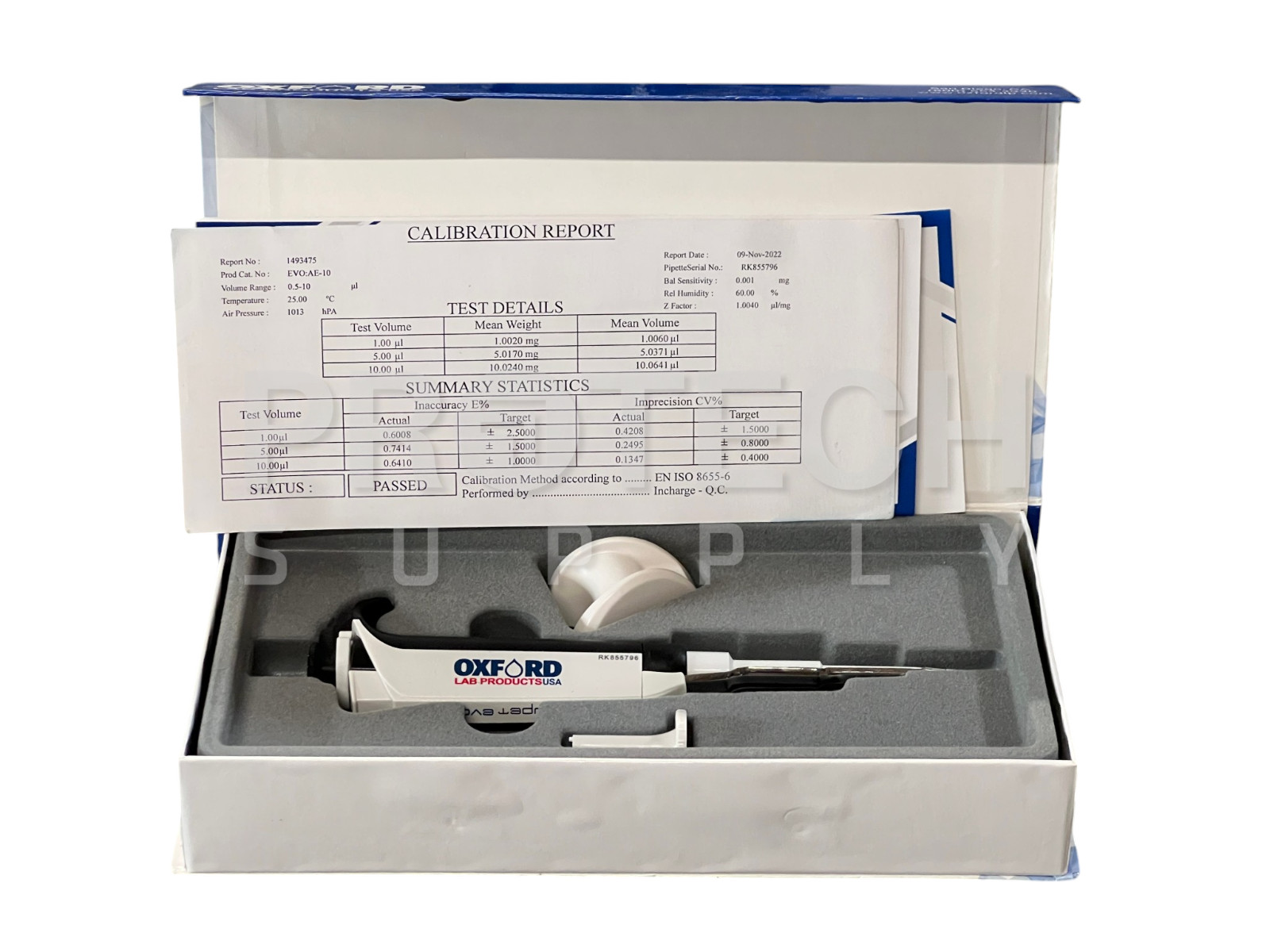 Oxford AE-10 Accupet Evo Single Channel Pipette 0.5-10ul NEW GUARANTEED