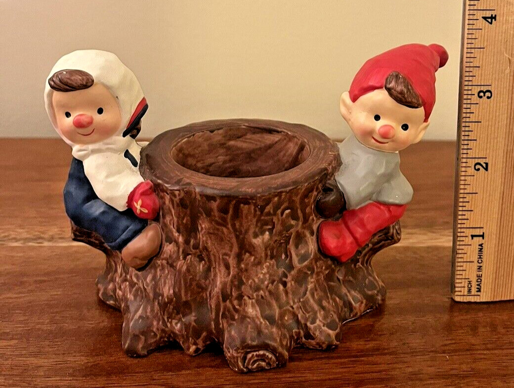 Handpainted Gnome Pixie Mini Planter Cottage Core 6x3.5 inch