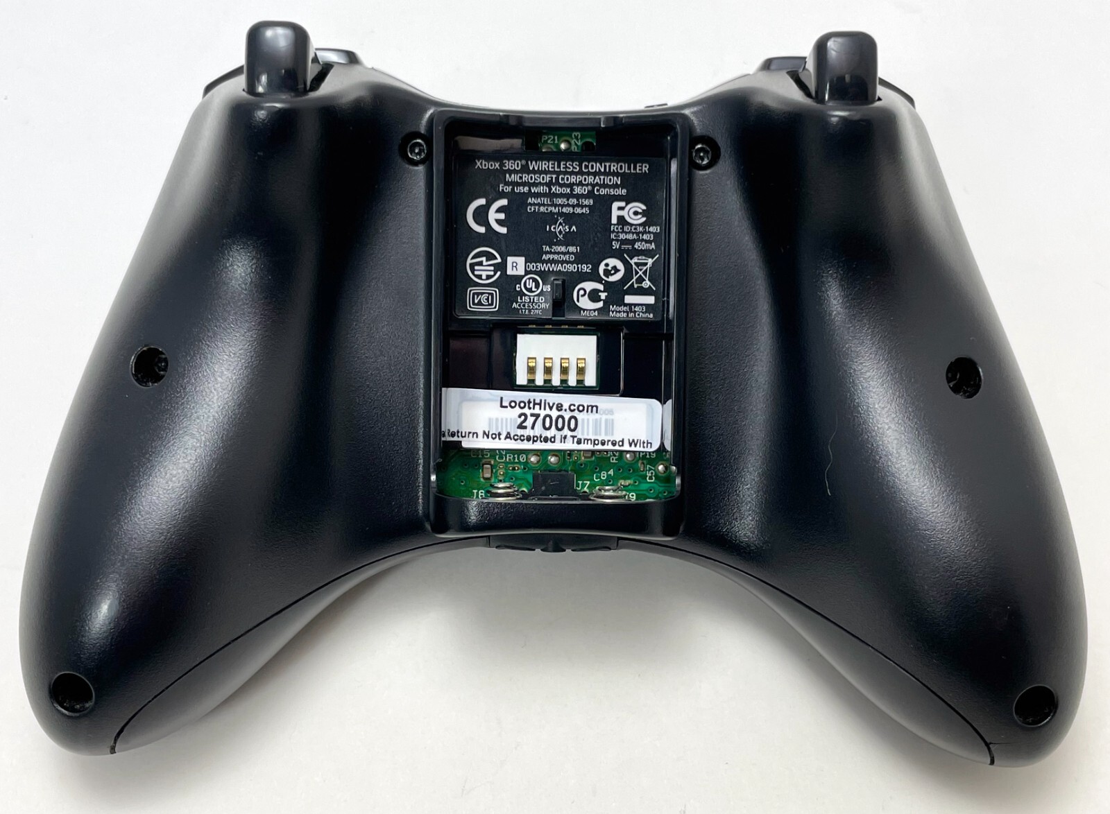 Official Microsoft Xbox 360 & Windows Black Wireless Controller 1403 OEM gamepad