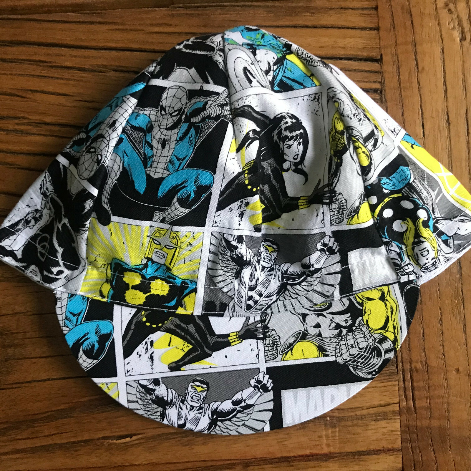 MARVEL COMICS SUPERHEROES CLASSIC BLUE/GRAY TEAM CYCLING CAP NEW HAT ***