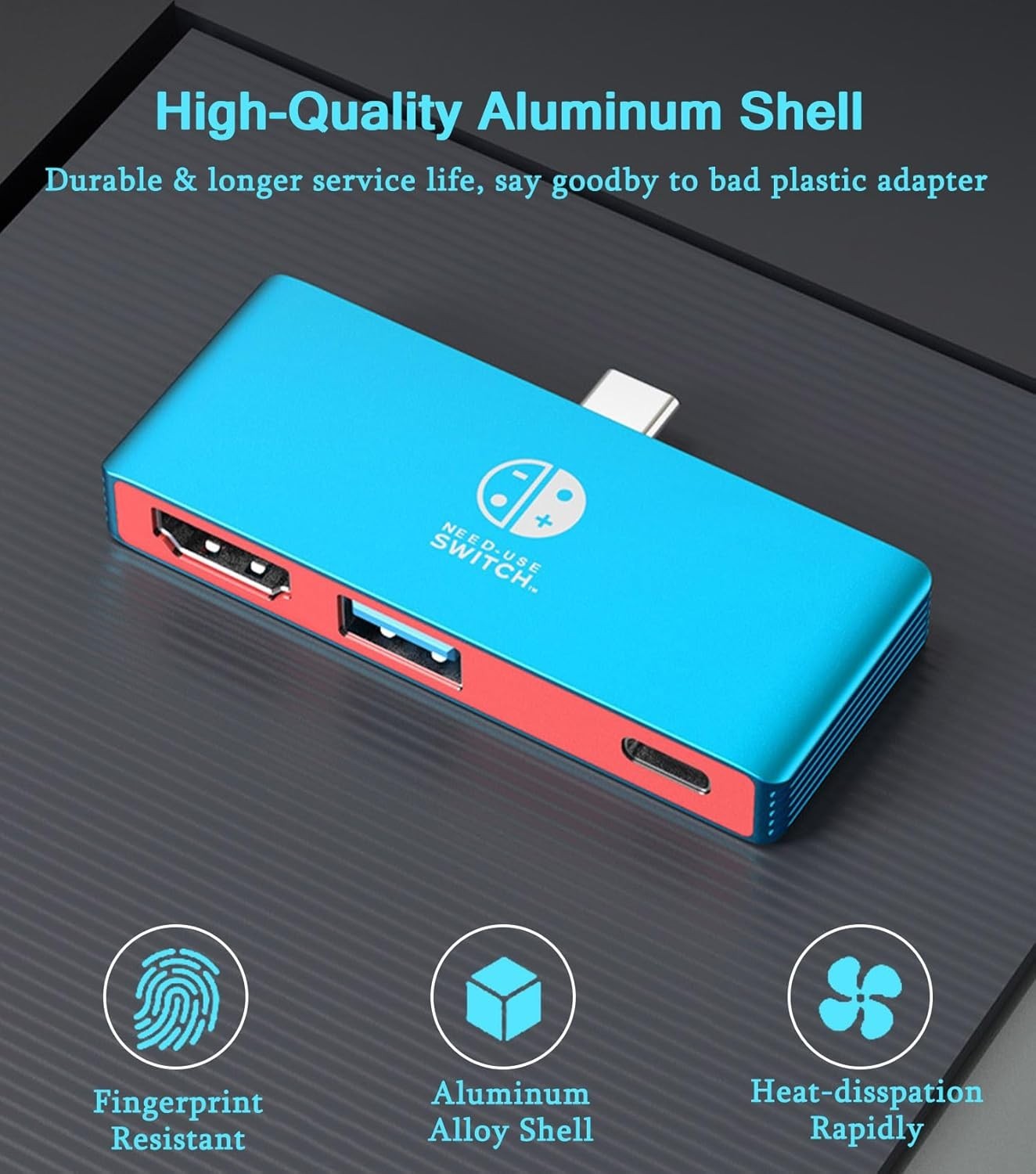 Portable 4K HDMI Dock for Nintendo Switch & OLED - USB C with PD 100W Charging