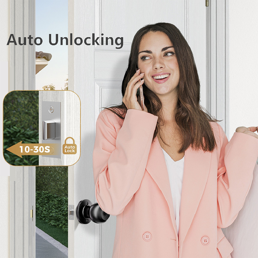 ARPHA Keyless Entry Smart Door Lock Fingerprint App Control Silent Mode Handle