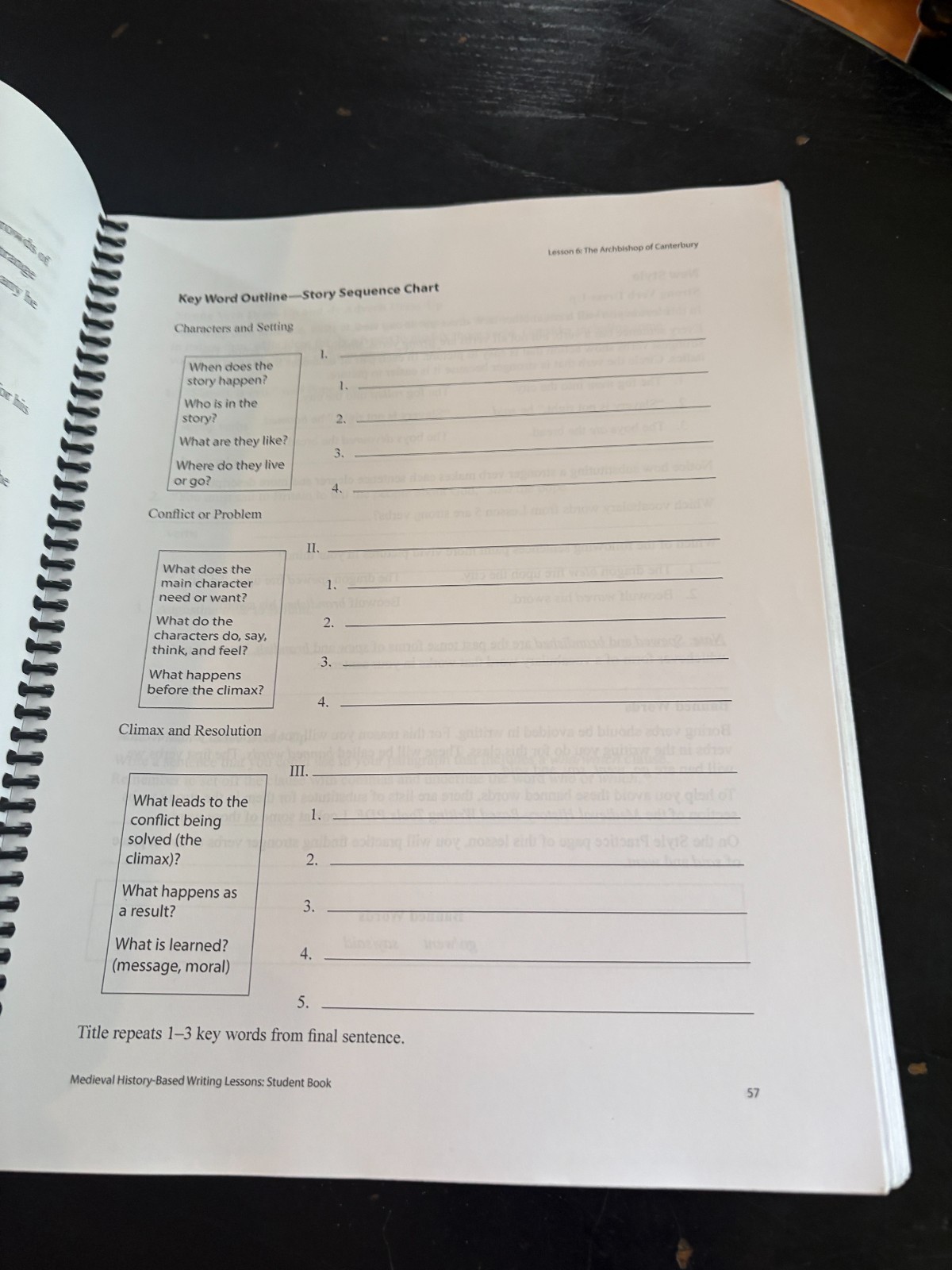 IEW Medieval History-Based Writing Lessons Student Book 5th Edtiion