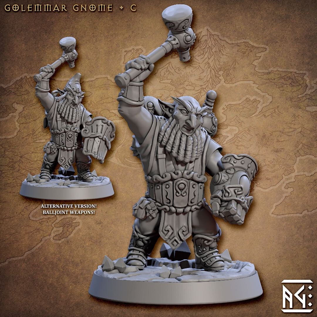 Gnome Fighter / Cleric C - Artisan Guild - Dungeons and Dragons