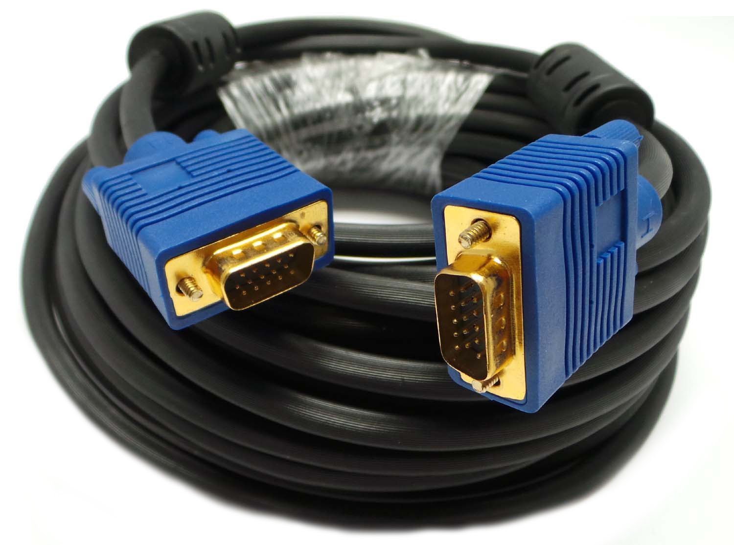 25 feet M-M SVGA Super VGA M/M Cable Adaptor Monitor Projector HD15 Male to Male