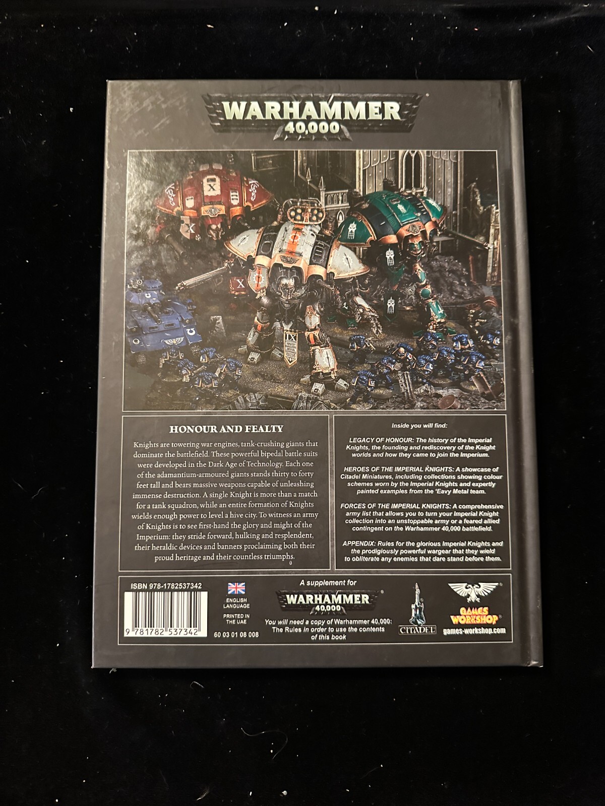 Games Workshop Warhammer 40k Imperial Knights Rulebook Codex Hardback
