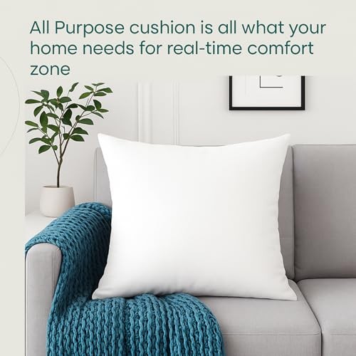 4 Pack 18x18 White Throw Pillow Inserts for Decorative 18" x 18" 01: White