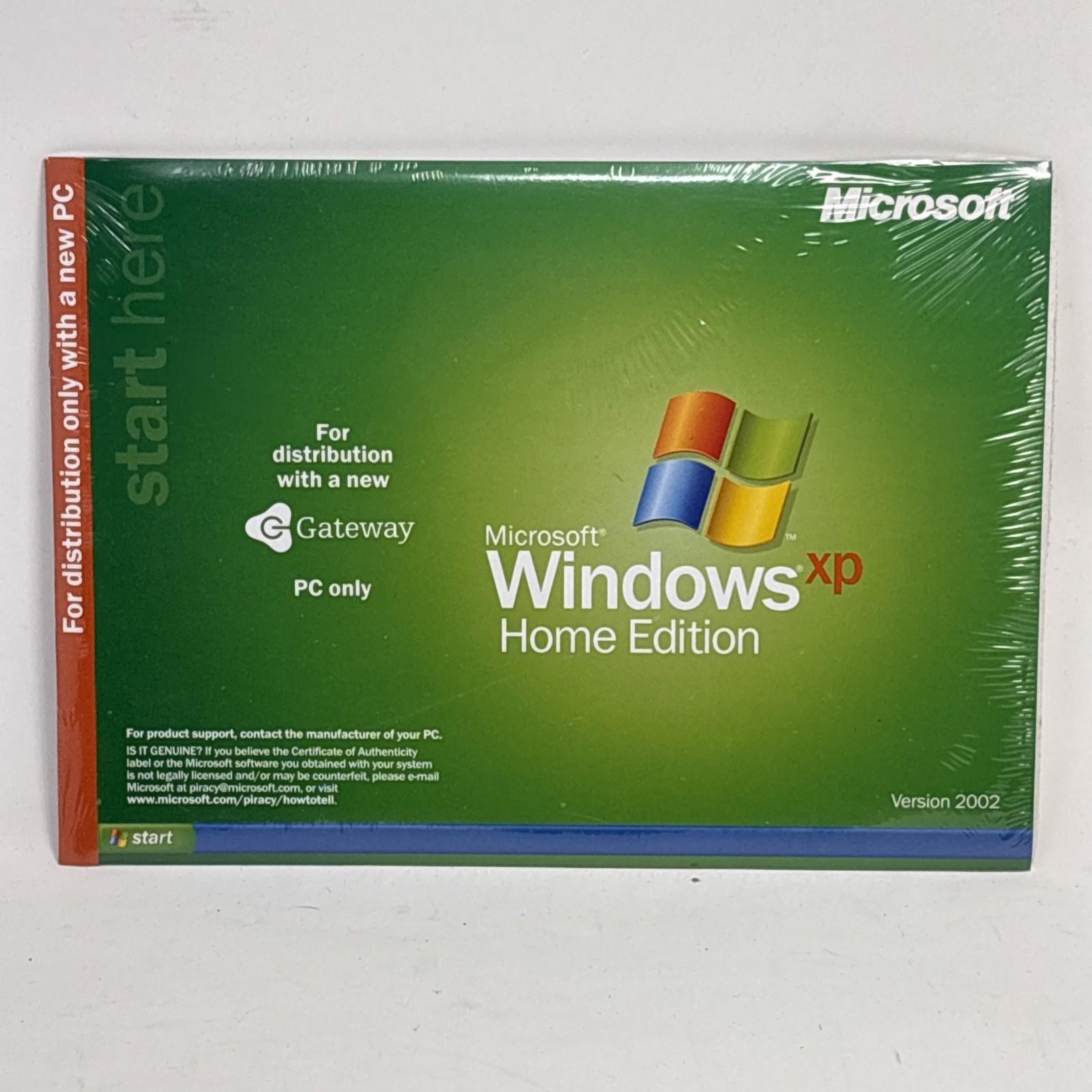 Microsoft Windows XP Home Edition Version 2002 Gateway PC Only Disc Sealed New