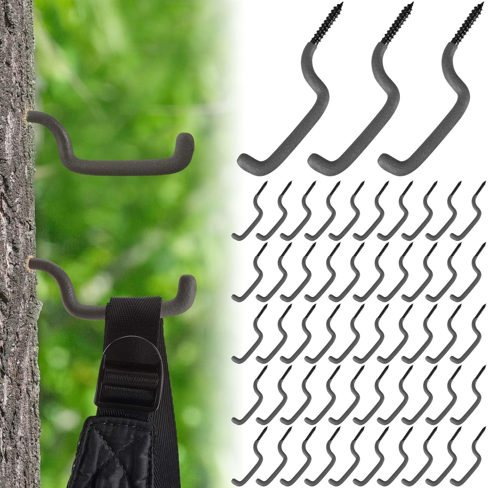 20 Pcs Bow Hangers for Tree Stand Bow Hooks for Hunting Archery Bow Hunting A...