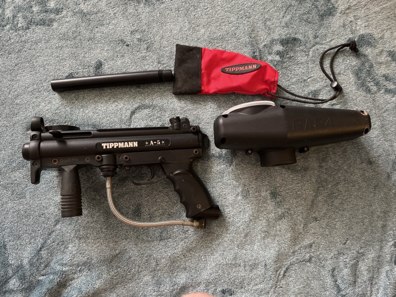 Tippmann A-5 .68 Cal Paintball Marker Semi-Auto w/ Hopper & Barrel, Black