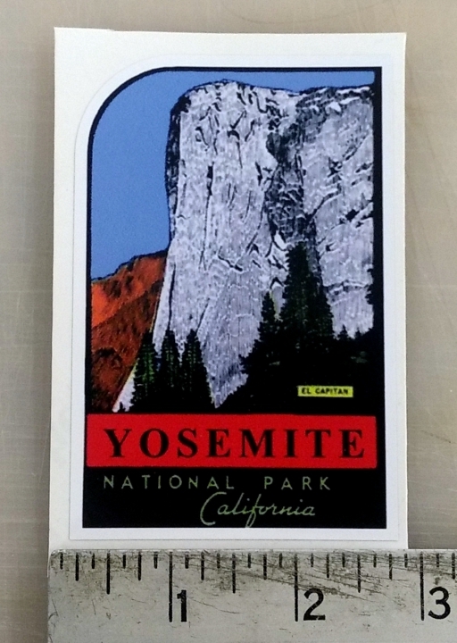 Yosemite National Park El Capitan vintage retro vacation sticker decal