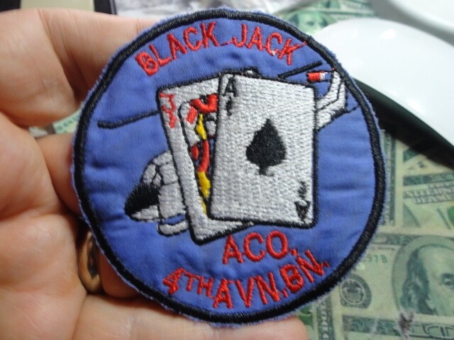 Vietnam War 4th ACO Aviation Battalion Blackjack Patch