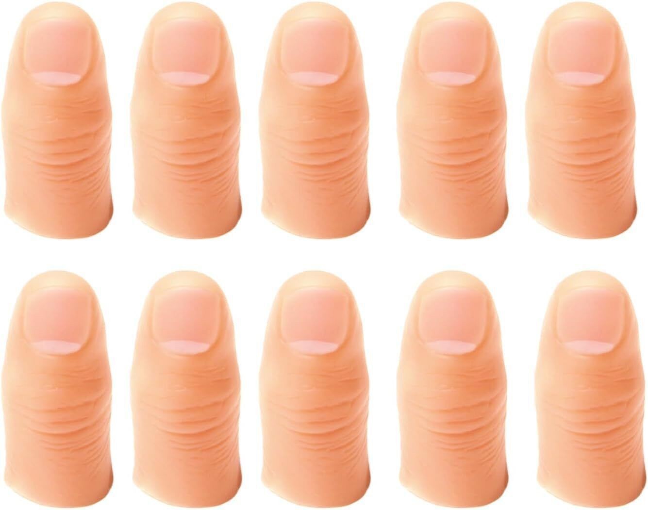 Extra Finger Prosthetic Ring,Thumb Ring Gel Toe Cap Fake Finger Playthings