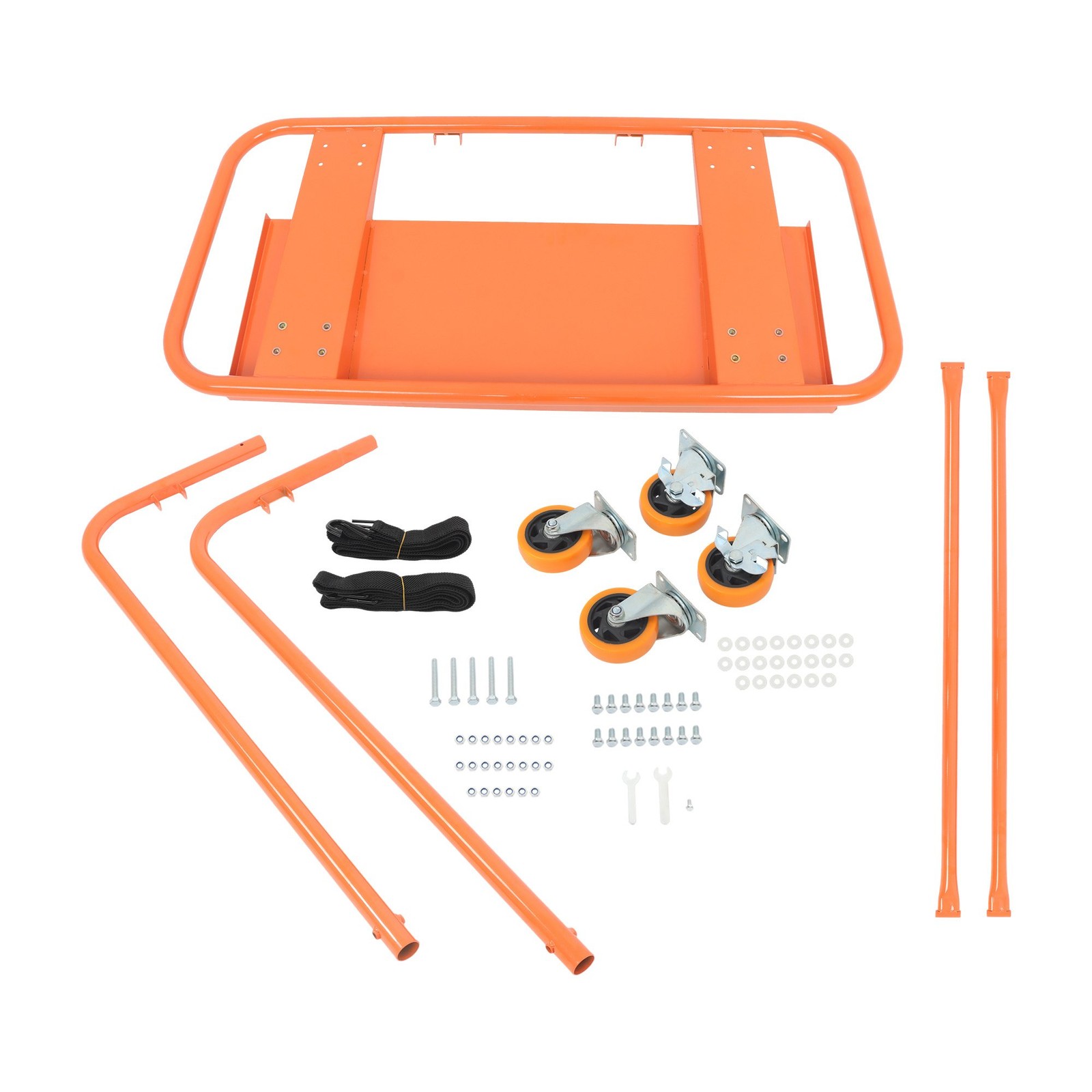 Heavy Duty Drywall Sheet Cart with Safety Belts, 3000 LBS Steel Panel Dolly