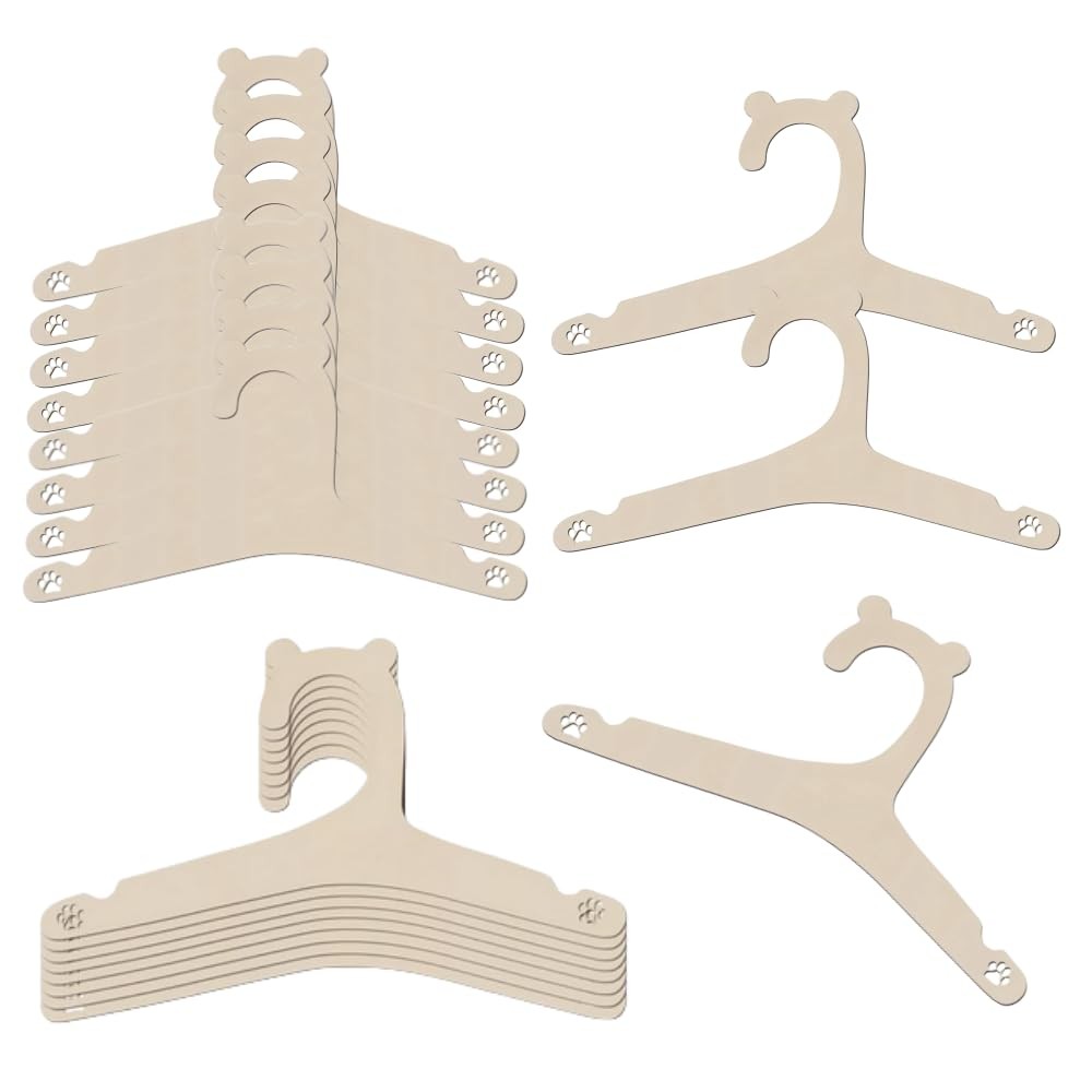 20 Pack Wooden Kids Hangers 9Inch Childrens Clothes Hangers Cute Non Slip Woo...