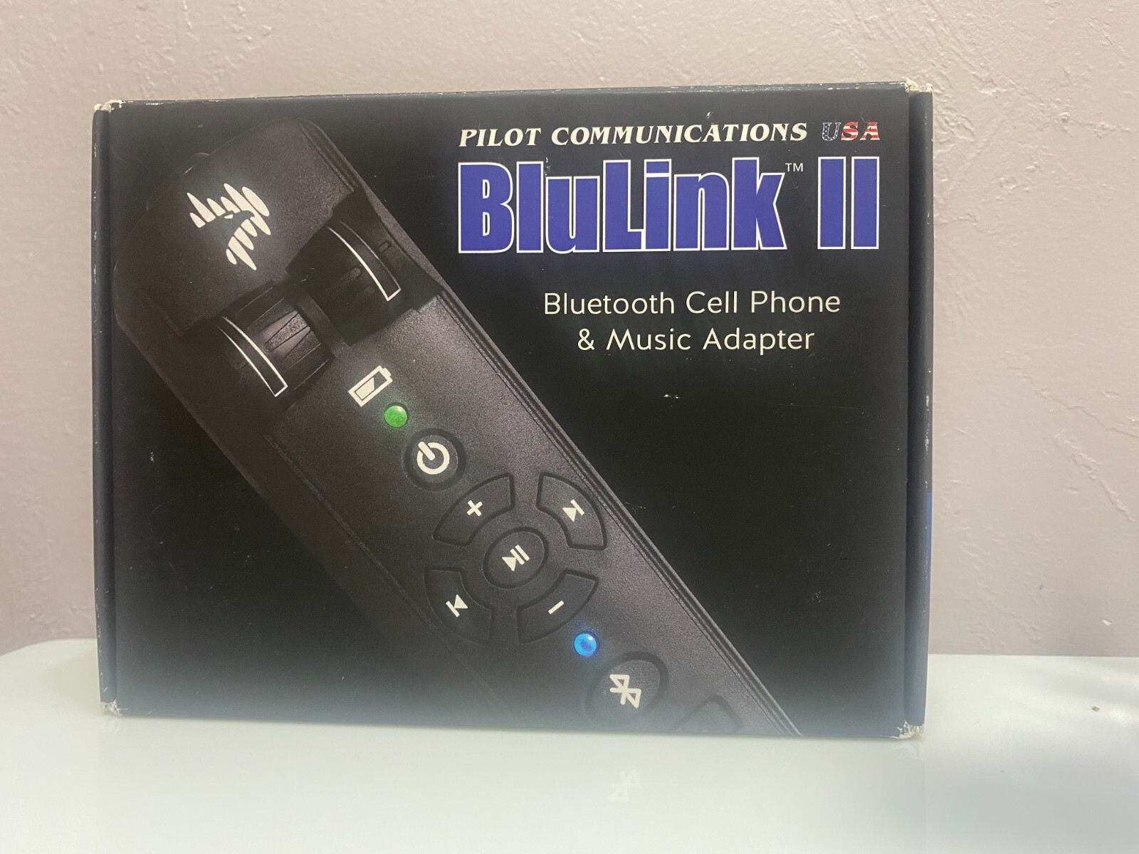 PILOT USA BLU LINK II BLUETOOTH ADAPTER For HELICOPTER HEADSETS with U-174 Plug