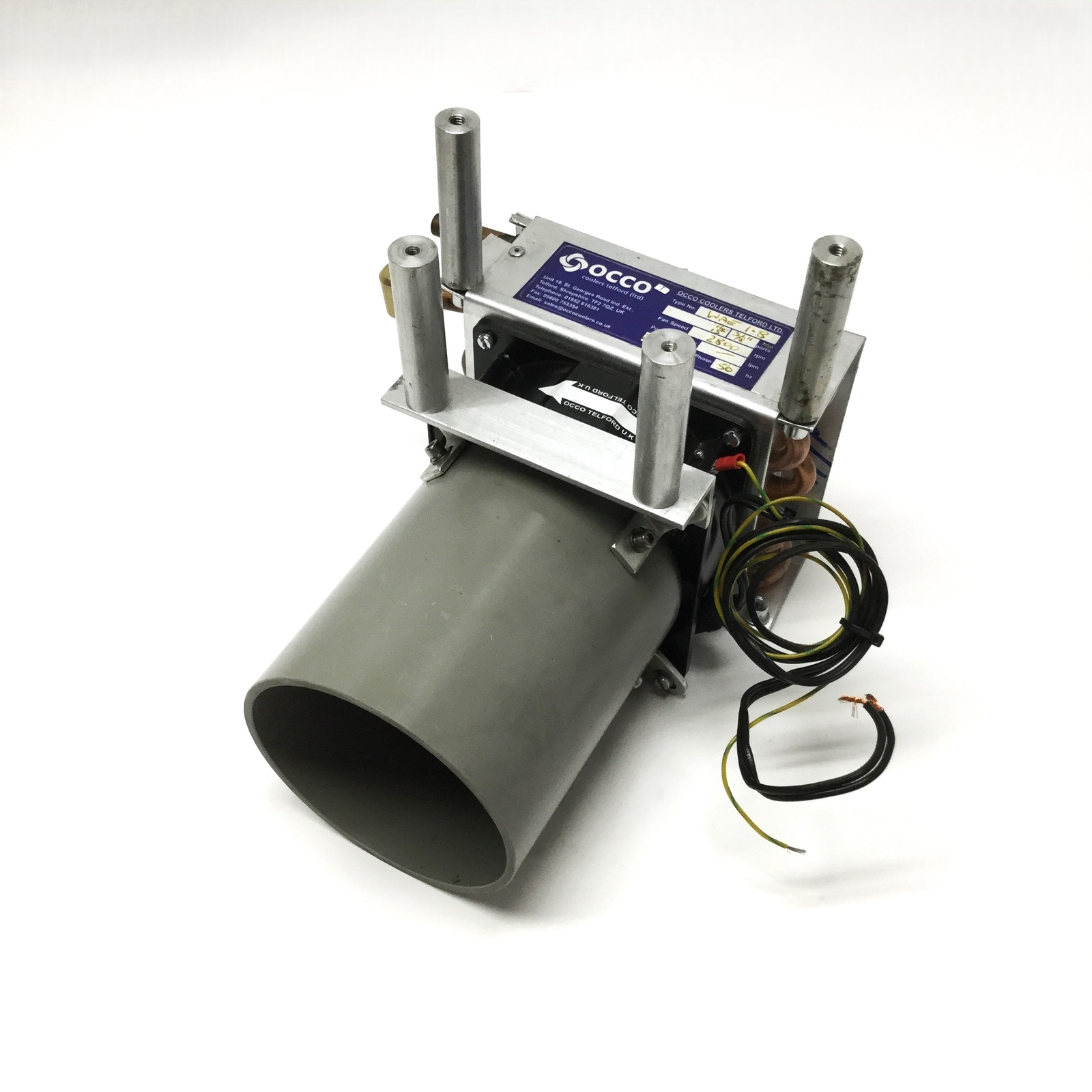 Occo WAE 1.8 Fan Air-Blown Water Cooler Heat Exchanger 230VAC 50Hz 10LPM 15bar