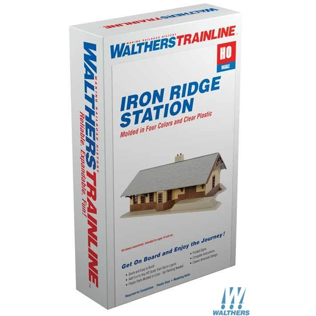 NEW Walthers Iron Ridge Station Kit 8-1/4 x 4-3/4 x 2-3/4" HO Scle FREE US SHIP