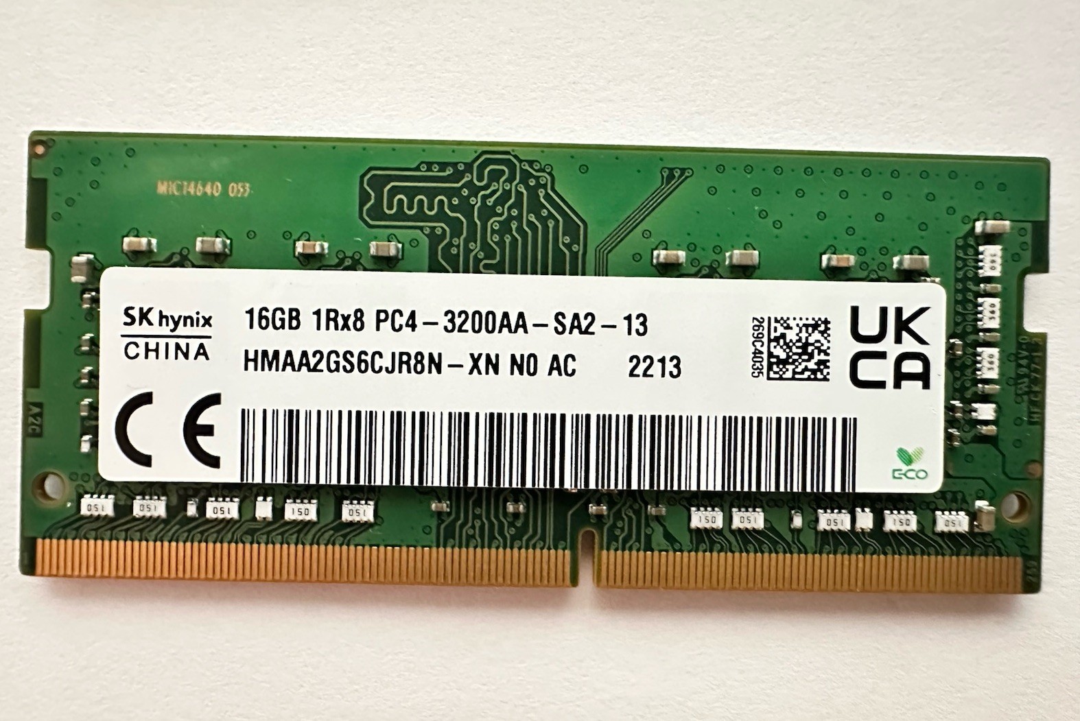 SK Hynix 16GB 1RX8 3200AA DDR4 Laptop RAM [HMAA2GS6CJR8N]