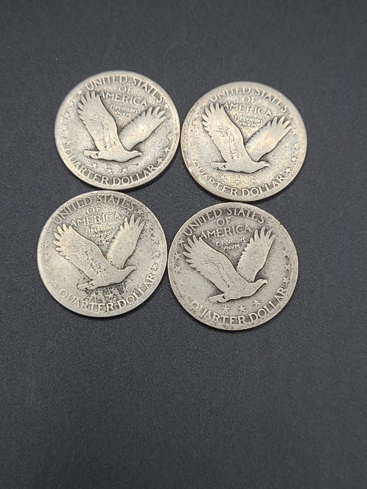 (4) 1928 Standing Liberty Quarters 90% Silver