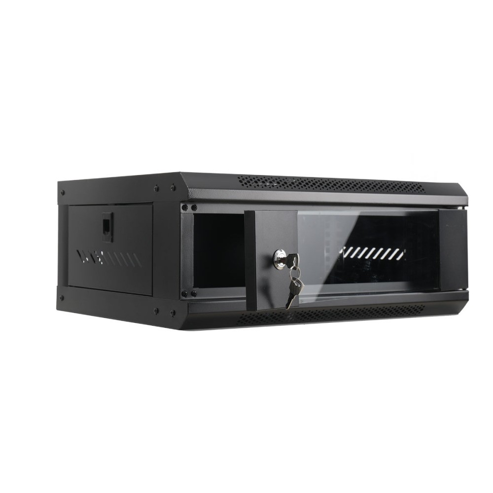 4U Server Rack Cabinet Network Data Rack Enclosure 60kg Load Bearing Black