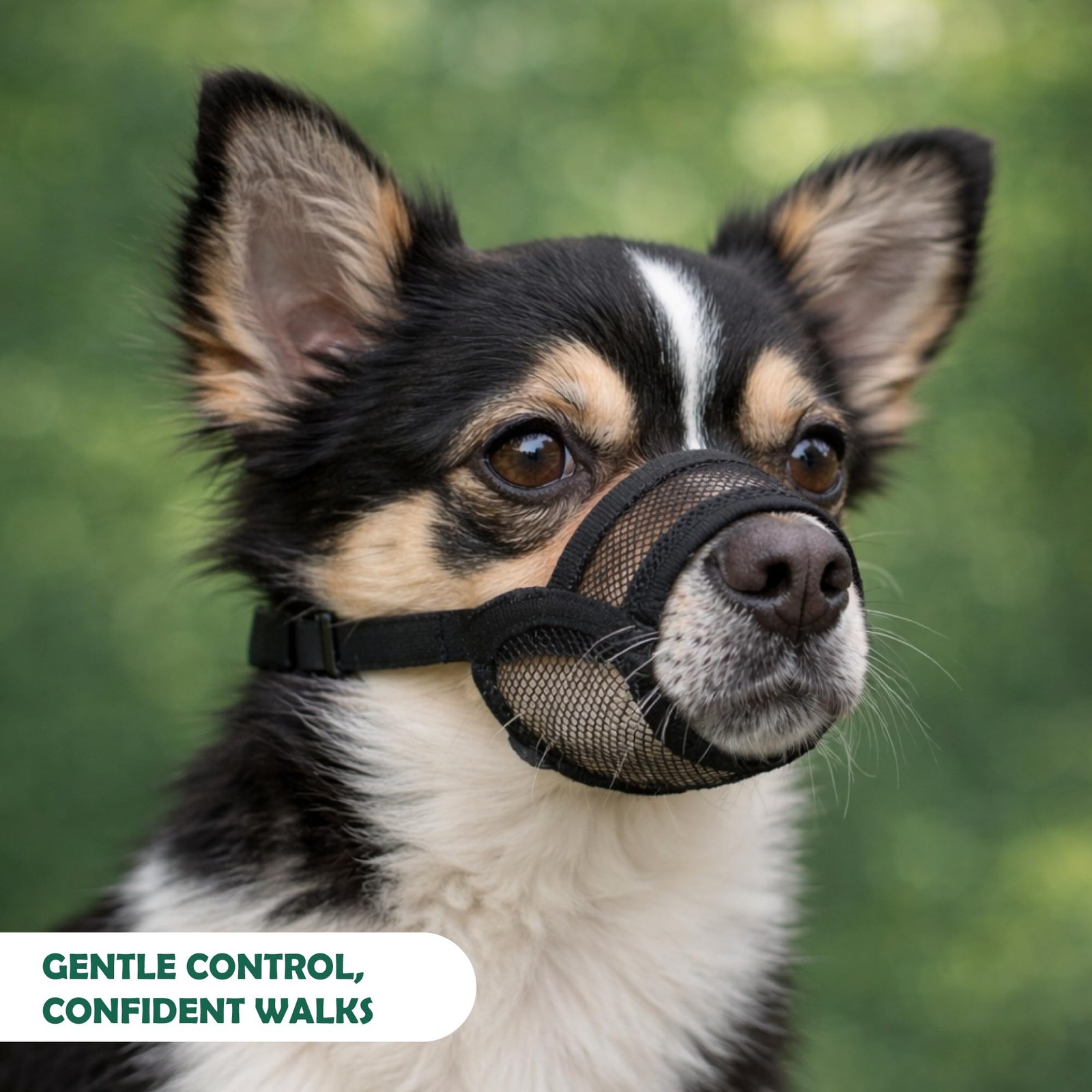 OHNSO Dog Muzzle Medium Sized Dogs - Soft ( 6.3” - 7.9” ), Black