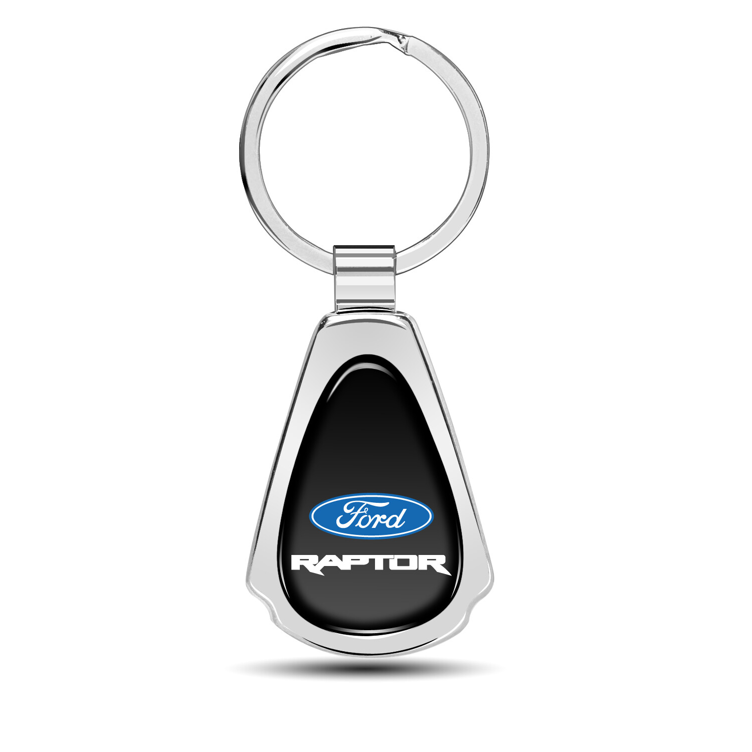 Ford F-150 Raptor 2017 up Black Dome Chrome Metal Teardrop Key Chain
