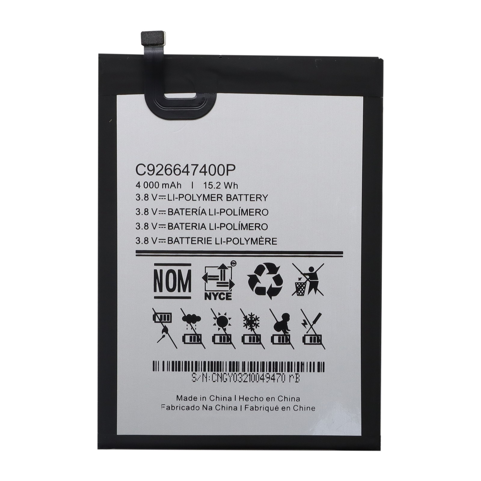 For BLU G51 Plus G0510WW G0511WW Replacement Battery C926447400P 4000mAh 15.2Wh