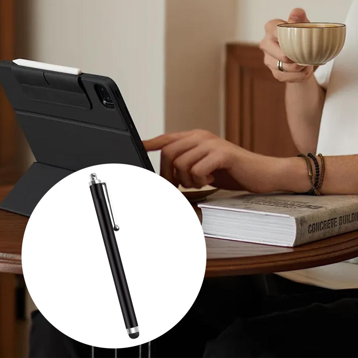 Metal Capacitive Touchscreen Stylus Pen with Soft Tip for Precise Control