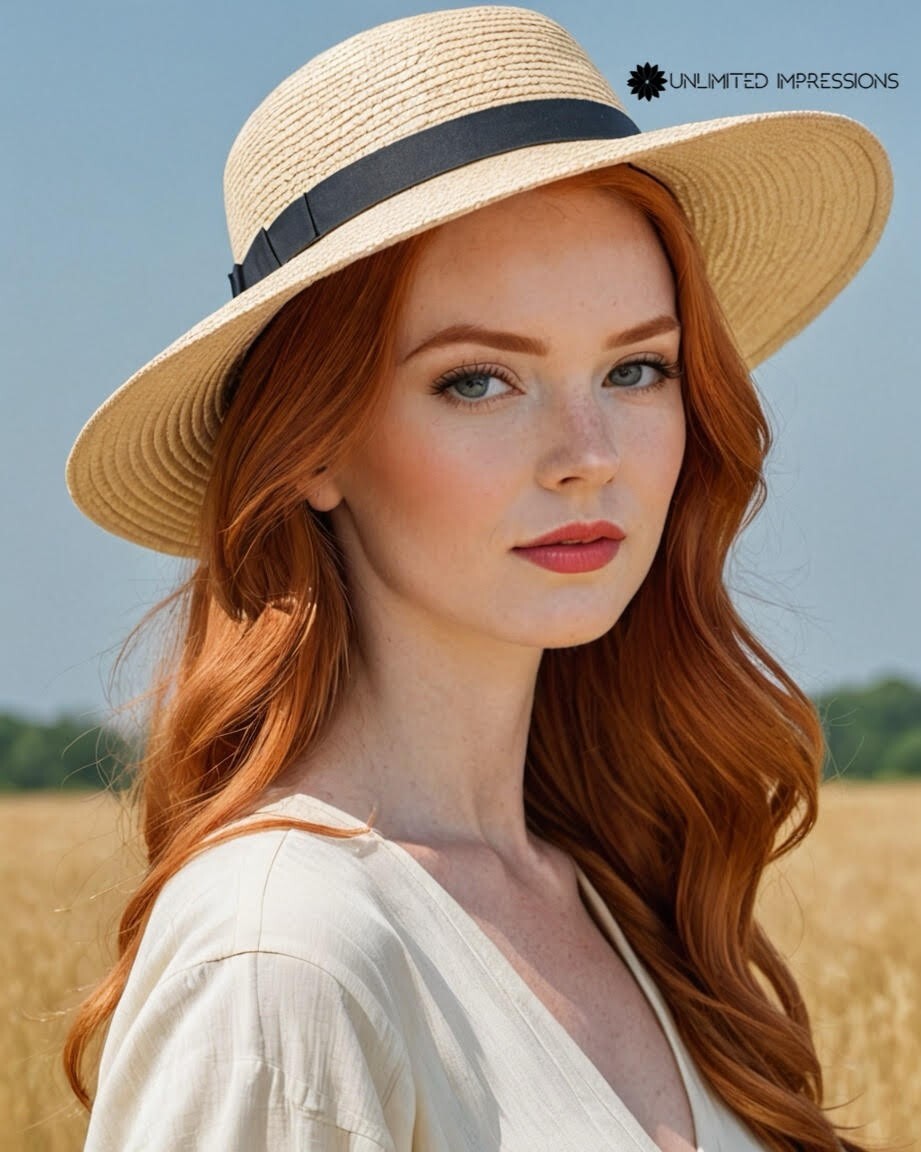 Women-Straw-Sun-Hats-Wide-Brim - Porkpie Fedora With Ribbon Brown-flat Top