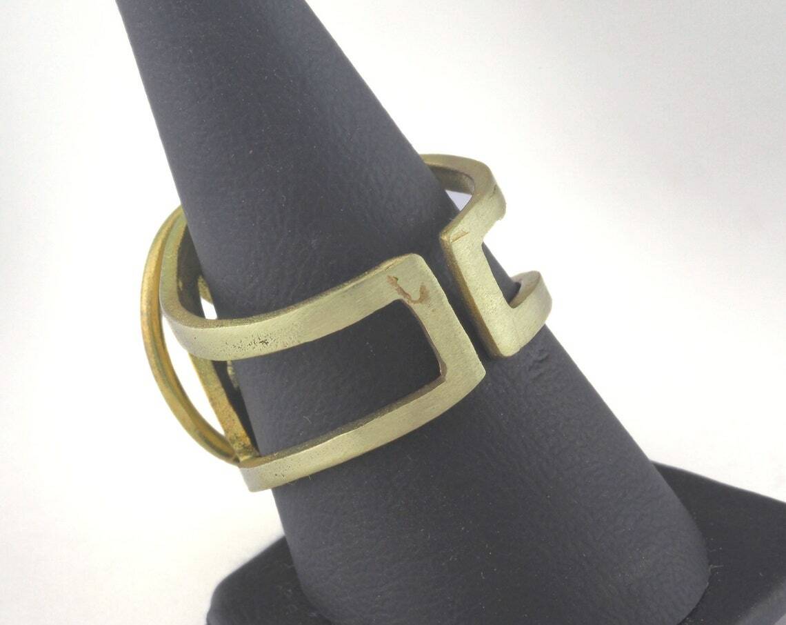 Adjustable Ring Raw brass (19mm 9US inner size) 2688 ring22