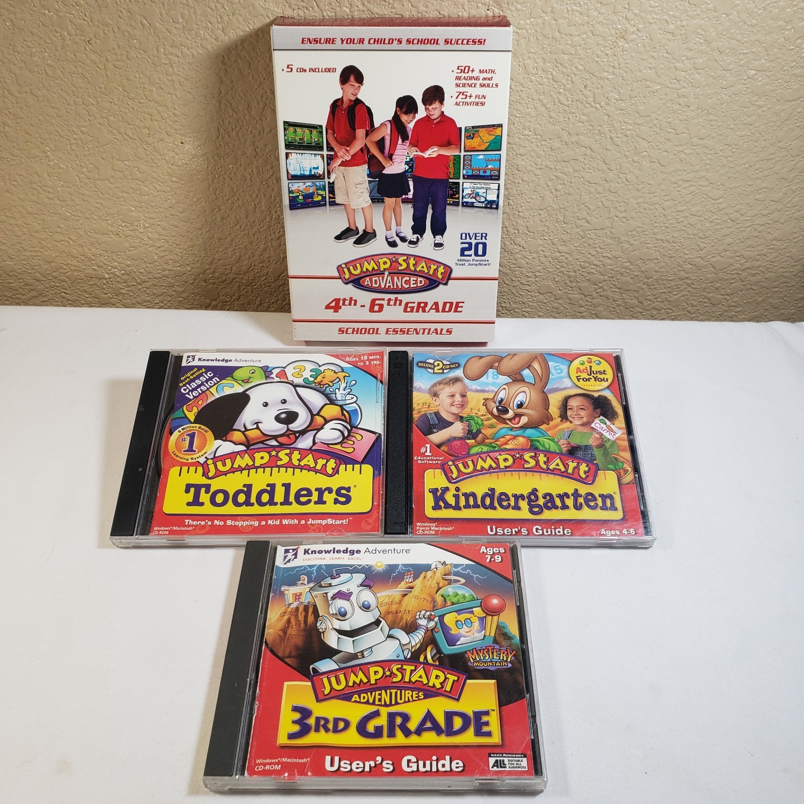 VTG Jump Start PC CD-ROM Lot Toddlers Kindergarten 3rd 4th 5th 6th Grade Games