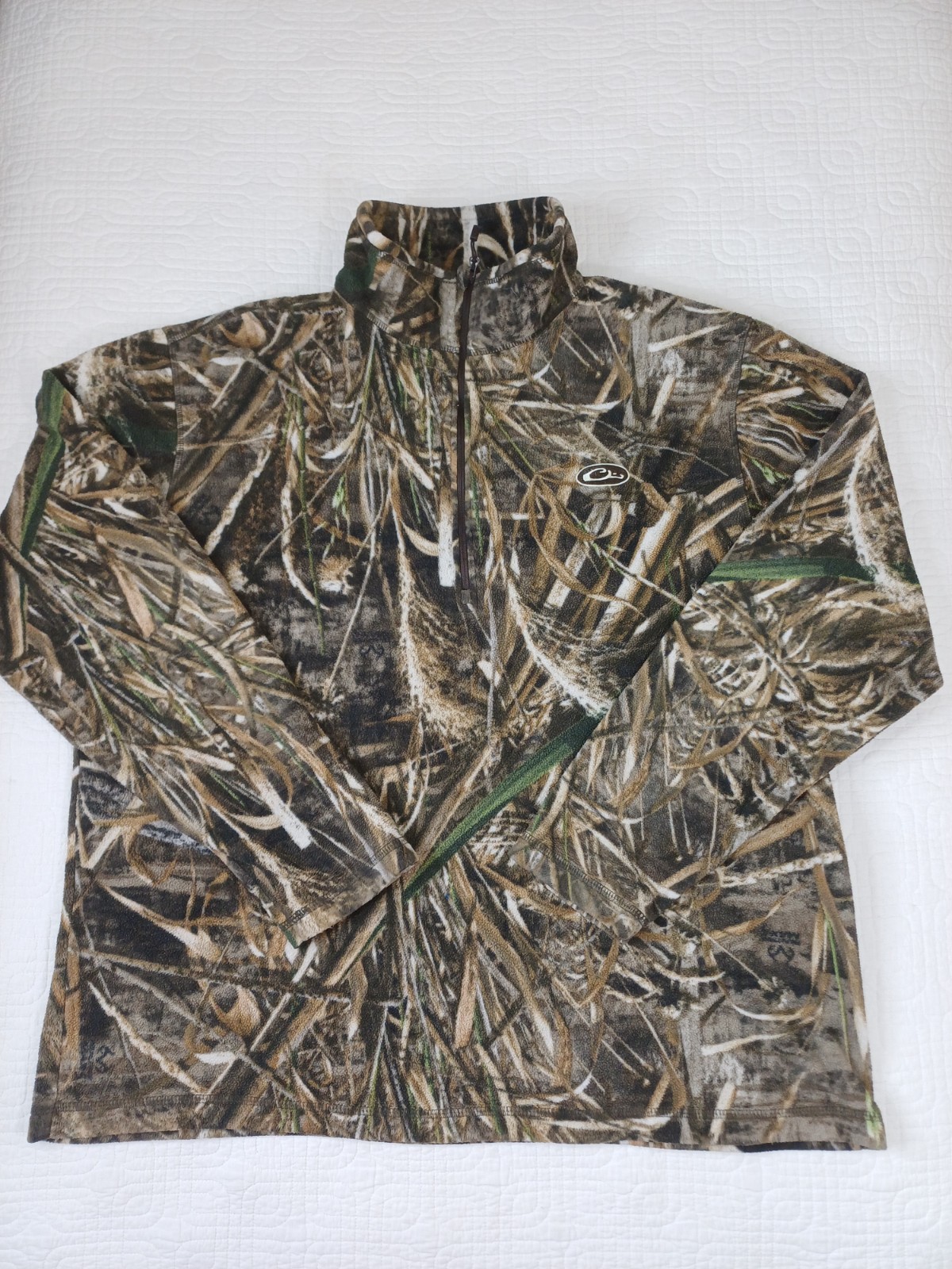 Drake Waterfowl Realtree Max-5 Camo 1/4 Zip Hoodie Mens 2XL Magnattach  Hunting