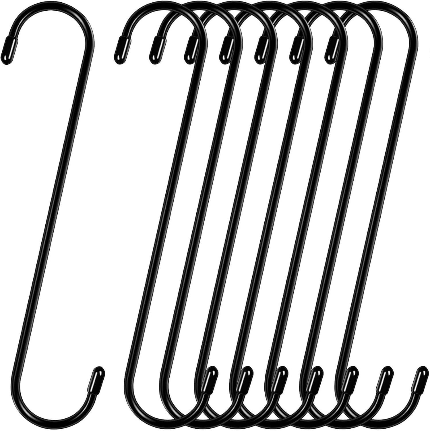 8 Pack S Hooks Heavy Duty 12 Inch Large Shape for Hanging Plant Pots and Pans