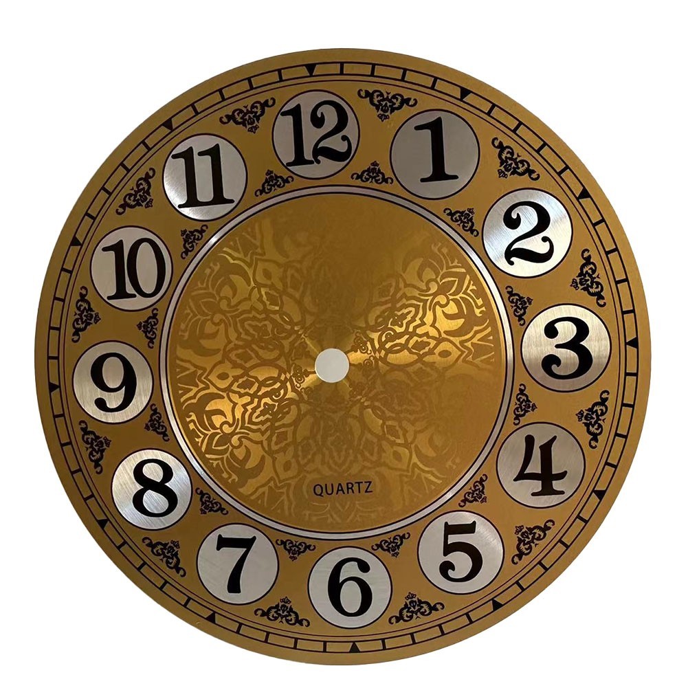 Aluminium Wall Clock Face for DIY Projects Featuring Clear Arabic Numerals