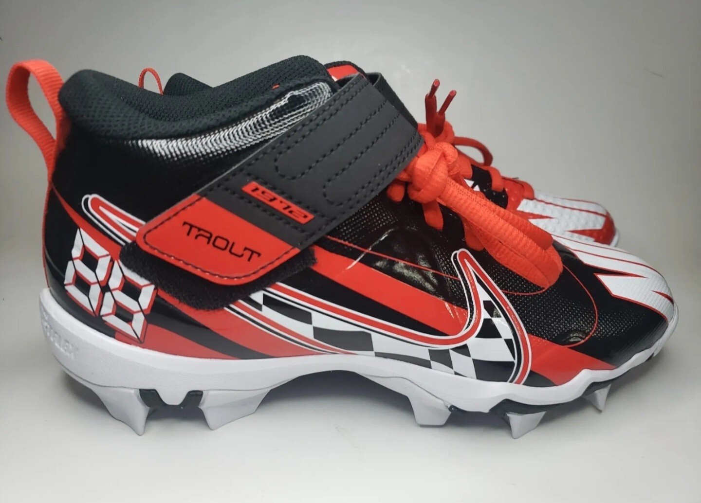 New SIZE 6Y NEW Nike Force MLB Mike Trout GS Black Challenge Red Baseball Cleats