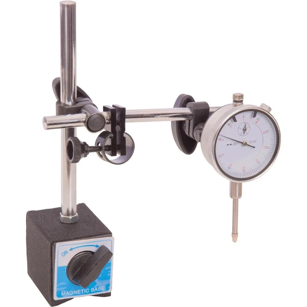 2PC  1" DIAL INDICATOR AND MAGNETIC BASE KIT