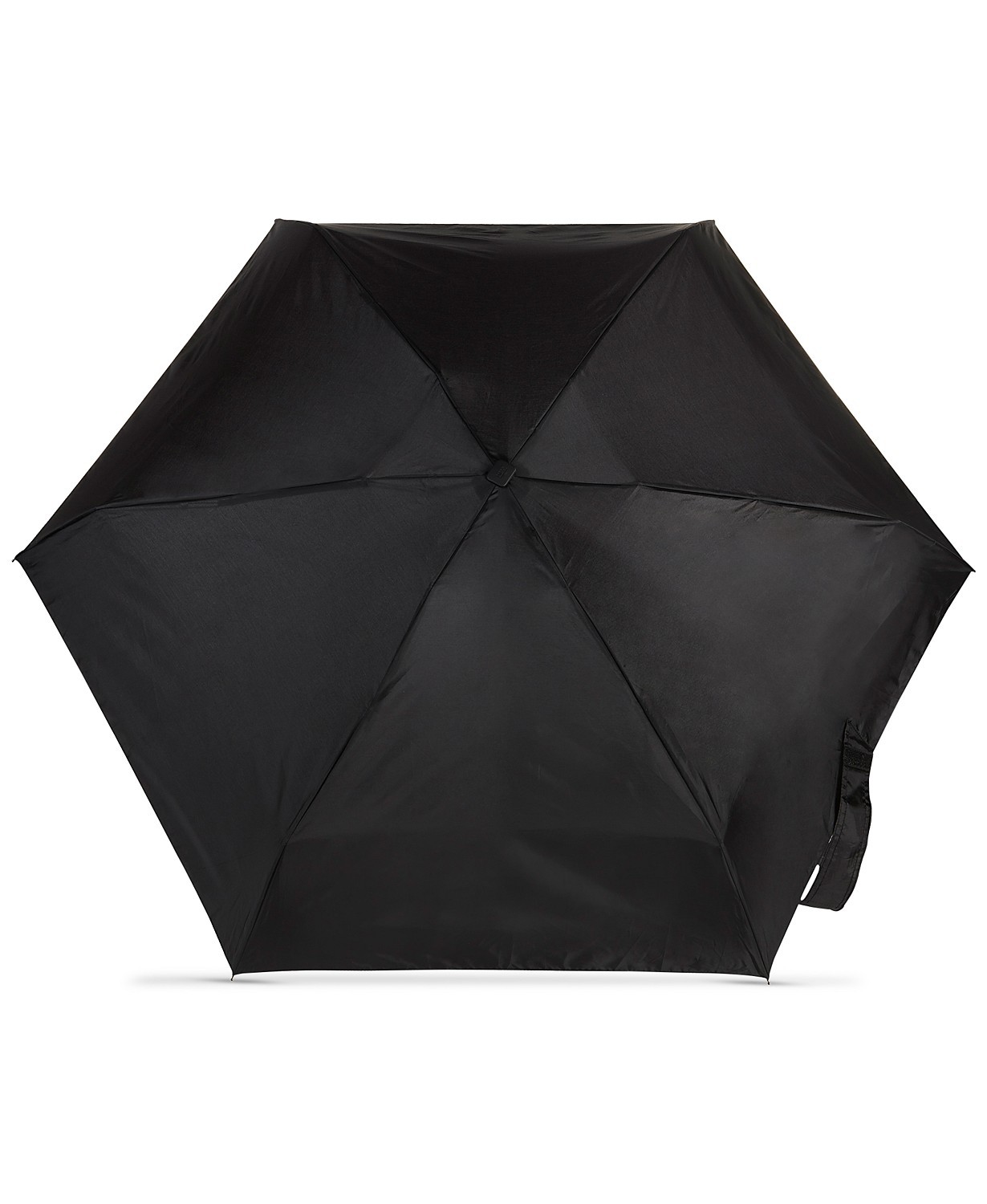 Totes Traveler Black Compact Automatic Open Close Folding Rain Umbrella