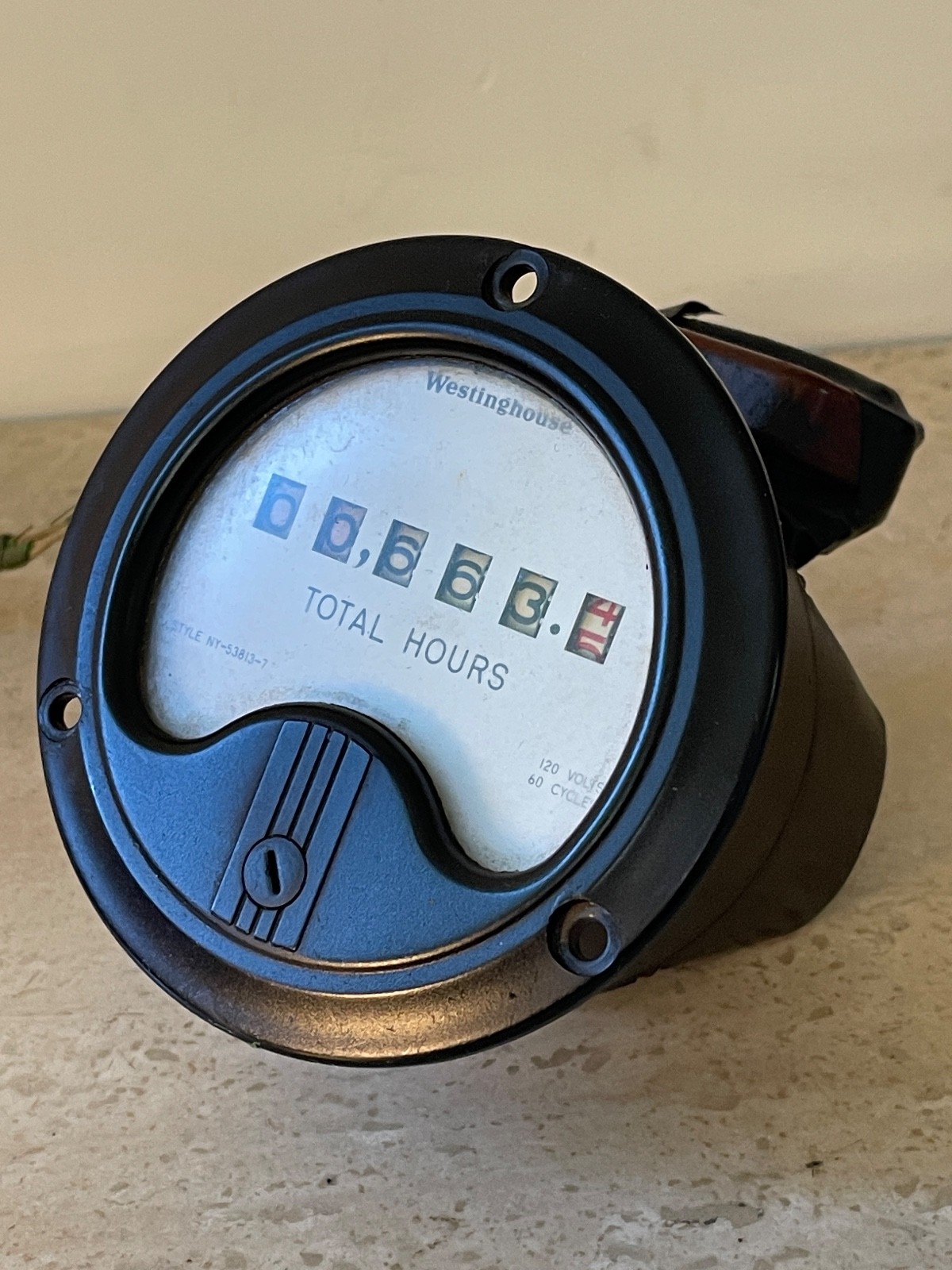 Westinghouse Total Hours Panel Meter 6 Digit Style 53813-7 Type NH35