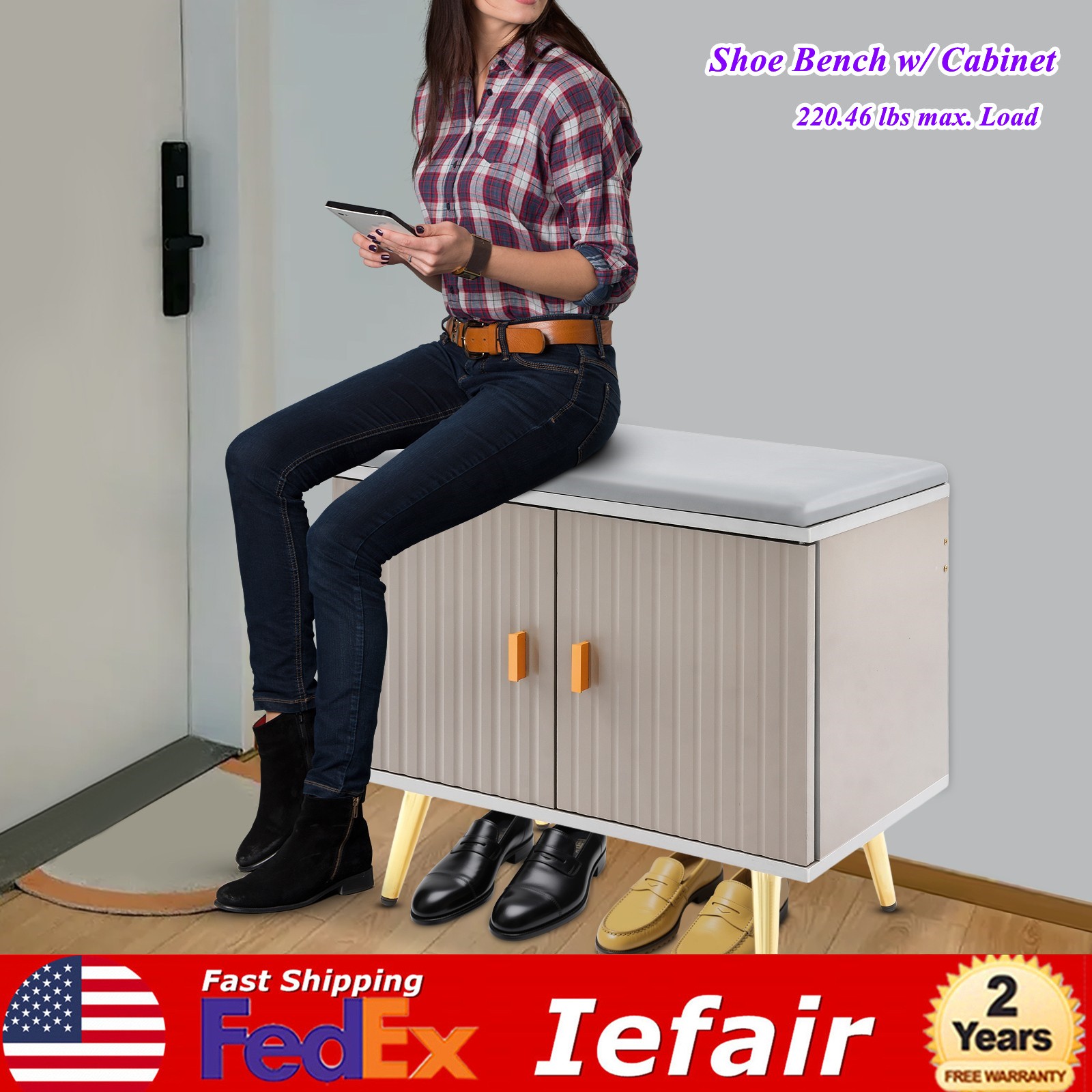 Shoe Storage Bench Entryway Shoes Organizing Stool Holding Cabinet Chair Home